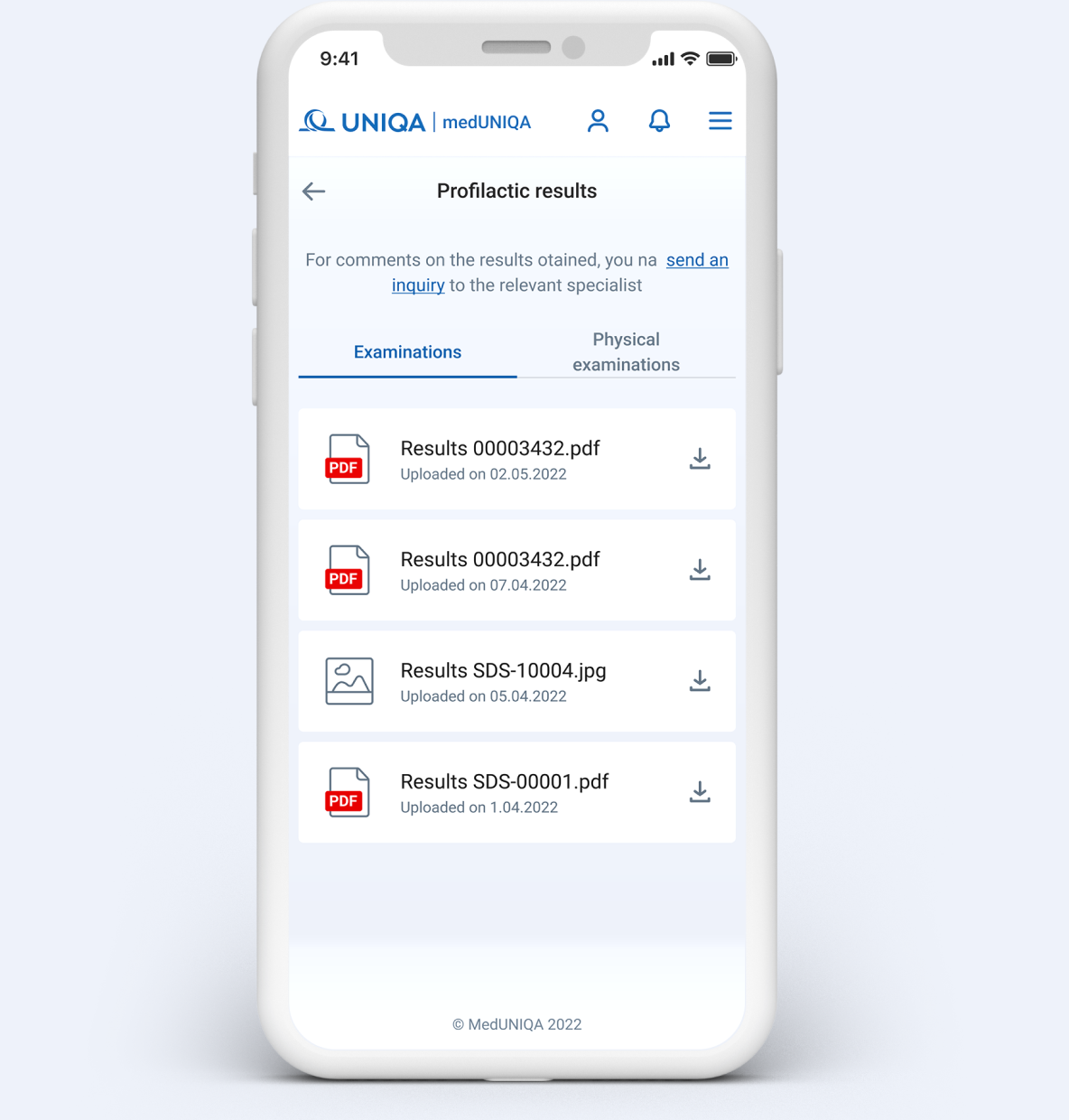Meduniqa mobile app